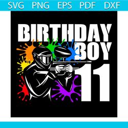 11 Years Old Paintball Birthday Party Boys Svg, Birthday Svg, 11st Birthday Svg, Paintball Svg, HBD