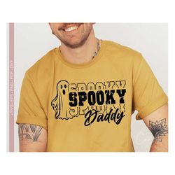 Spooky Daddy Svg, Halloween Dad Svg, Gift Craft Ideas, Svg Shirt Design Cut File for Cricut, Distressed Sublimation Prin