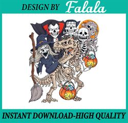Halloween Zombie Mummy Skeletons Riding T Rex Funny Pumpkin , Happy Halloween PNG, Pumpkin PNG, Ghost PNG, Sublimation