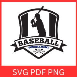 Baseball Tournament Logo Vector Svg, Baseball Svg, Baseball Logo Svg