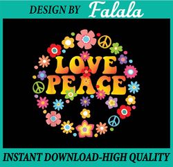 PEACE SIGN LOVE 60s 70s Groovy Hippie Costume Halloween Happy Halloween PNG, Pumpkin PNG, Ghost PNG, Sublimation Designs