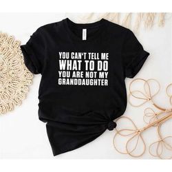 You Cant Tell Me What To Do You Are Not My Granddaughter Shirt, Grandfather Shirt, Funny Grandpa Tee, Gifts for Grandpa