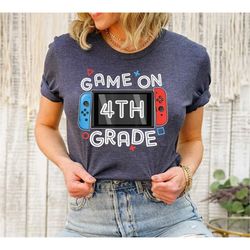 Game On First Grade Shirt,Any Grade Shirt,Back to School,Boys 1st Grade Shirt, Gamer Student Shirt,First Day of School,C