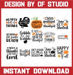 Thanksgiving SVG Bundle, Fall SVG Bundle, Thankful Grateful Blessed SVG, Autumn Svg, Fall Svg Designs, Fall Sign svg