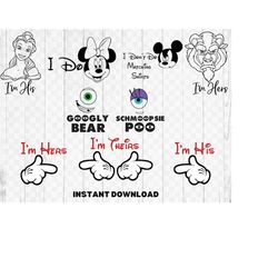 Mickey Mouse Head 9 Bundle SVG, Mouse SVG, Girl Cut File - Digital Download svg png Design For Cricut or Silhouette Cut
