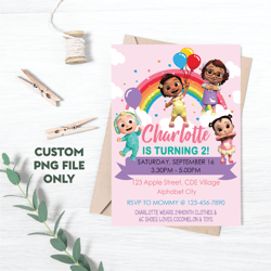 Personalized File Birthday Girl and Friends Theme Invitation, Birthday Invitation , Kids Birthday Invitation | PNG File