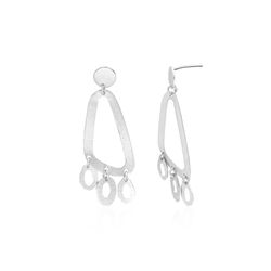 Dangle Drop Earring Brass Metal Jewelry Big Foot Style Stud Earrings Light Weight Metal Geometric Jewelry Minimalist Ear