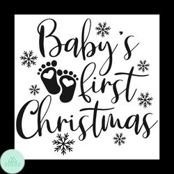 babys first christmas svg, christmas svg, babys first christmas svg, baby feet svg, snow svg, christmas 2020 svg, merry