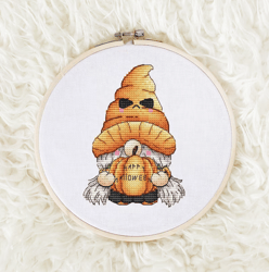 Gnome in an evil hat Cross stitch