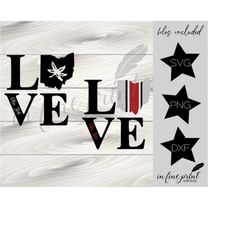LOVE Ohio // Helmet Stripe // Leaf // Ohio SVG Download