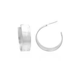 Open Hoop Earring Brass Metal Jewelry Stud Band Earrings Light Weight Geometric Jewelry Brass Brushed Metal Wholesale Ea