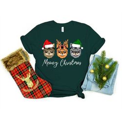 Meowy Christmas Shirt, Christmas Cat Shirt, Christmas Cat Lover Shirt, Christmas Family Shirt, Merry Christmas Shirt, Ch