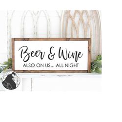 Beer and Wine svg, Drinks on Us SVG, Wedding Sign svg, Open Bar svg, Cocktails svg, Wedding Cut File, Reception svg, Cri