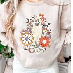 Vintage Halloween Sweatshirt, Ghost Halloween Shirt for Women, Fall Shirts, Halloween Sweater, Ghost Halloween Shirt, Gh