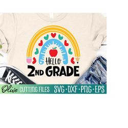 Second Grade Teacher Shirt svg, 2nd Grade Teacher Shirt, Classroom Svg, Teacher Gift Svg, Cut File, Silhouette Svg, Cric