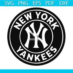 New York Yankees Logo Circle Svg, Sport Svg, Baseball Team Svg, MLB Svg, Major League Baseball