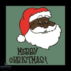Merry Christmas Svg, Christmas Svg, Santa Claus Svg, Black Santa Claus Svg, Santa Hat Svg, Santa Gifts Svg, Black People