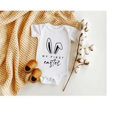 My First Easter SVG, 1st Easter Cricut File, Easter Cut File, Babys First Easter Onesie, Babie Onesie Svg, Easter Bunny