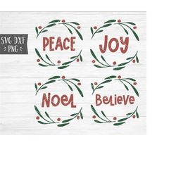 Instant SVG/DXF/PNG Christmas Wreath Frames svg, svg bundle, christmas svg, christmas sign, decor, cricut, believe, joy,