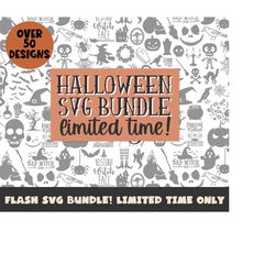 HUGE Halloween SVG Bundle, Svg/Dxf/Png Halloween graphics, clip art, graphics, cut files, skeleton, witch, diy, cricut s