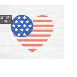 Instant SVG/DXF/PNG Heart American Flag svg, united states svg, america svg, 4th of july svg, sign, U.S.A. svg, independ