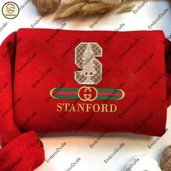 NCAA Stanford Cardinal Gu.cci Embroidered Sweatshirt, NCAA Teams Embroidery, NCAA Stanford Embroidered Hoodie, Tshirt