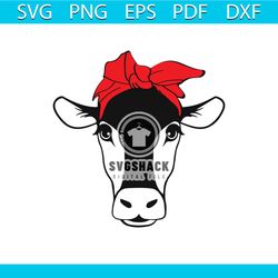 Heifer With Bandana Svg, Trending Svg, Heifer With Bandana Svg, Dairy Cows Svg, Dairy Cows Wear Bow Svg, Dairy Cows Head