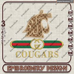 NCAA Washington State Cougars Gucci Embroidery Design, NCAA Teams Embroidery Files, NCAA Machine Embroidery