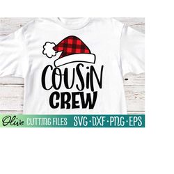 cousin crew svg, christmas svg, buffalo plaid hat svg, funny holiday svg, gift svg, cameo cricut, cut file, silhouette s