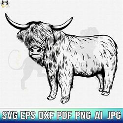 Highland Cow Svg, Cow Svg, Cow Head Svg, Cow Clipart, Cow Cricut, Cow Cut File, Dairy Cow Vector, Cow Face Svg, Cow Prin