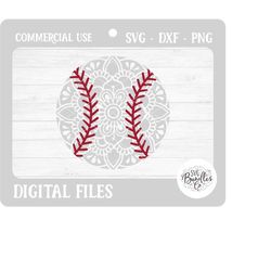Instant SVG/DXF/PNG Layered Doily Baseball svg, mandala baseball svg, sports svg, baseball graphic, svg, t-ball svg, sof