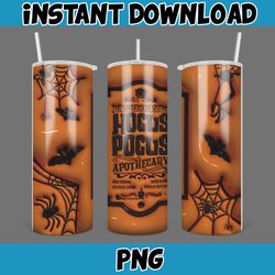 3D Inflated Halloween Season Sublimation Tumbler Design Download PNG, 20 Oz Digital Tumbler Wrap PNG (49)