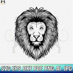 Lion Svg, Lion Clipart, Lion Vector, Lion Cut file, Lion Shirt, Lion Cricut, Lion King Svg, Lion Savannah Svg, Lion Head