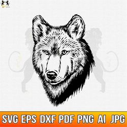 Howling Wolf Svg, Wolf Svg, Mountain Wolf Svg, Wolf Clipart, Wolf Vector, Moon Wolf Svg, Wolf Cricut Cutfile, Wolf Png,