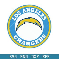 Los Angeles Chargers Circle Logo Svg, Los Angeles Chargers Svg, NFL Svg, Png Dxf Eps Digital File
