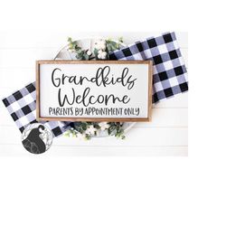 grandkids welcome svg, grandchildren svg, grandparents sign svg, funny svg, sarcastic svg, digital download, cricut desi