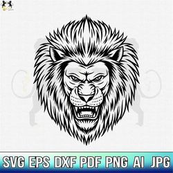 Lion Svg, Lion Clipart, Lion Vector, Lion Cut file, Lion Shirt, Lion Cricut, Lion King Svg, Lion Savannah Svg, Lion Head