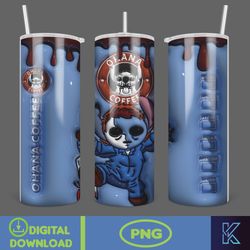 3D Inflated Halloween Season Sublimation Tumbler Design Download PNG, 20 Oz Digital Tumbler Wrap PNG (99)