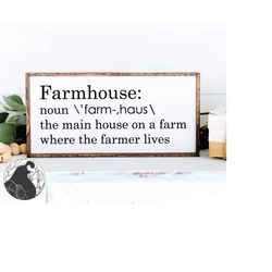 SVG Files, Farmhouse Definition svg, Farmhouse svg, Definition Sign svg, Cricut Files, Silhouette Designs, Commercial Us