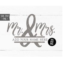Instant SVG/DXF/PNG Mr. & Mrs. Split Monogram Frame svg, wedding svg, wedding sign diy svg, wedding decor svg, cut file,