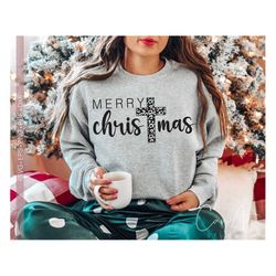 Merry Christmas Svg, Christmas Svg Cut File for Cricut, Sublimation Design or Print, Silhouette Eps Dxf Pdf Vector Cutti