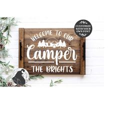 Welcome to Our Camper SVG, Camping Cut File, Family Name svg, Last Name svg, Digital Download, Cricut Files, Silhouette