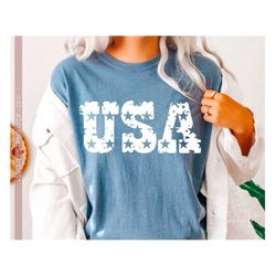 Distressed USA Svg Png Cut File for Cricut, Grunge Patriotic Shirt Designs, 4th Of July Svg, God Bless America Svg Silho