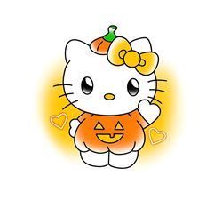 Kawaii Hello Kitty with Spooky Halloween Svg, Cricut, Silhouette Cut File