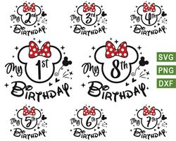 Disney Birthday Girl svg, Minnie Birthday Girl Family svg, Birthday Girl svg, Making Memories svg, Minnie Birthday svg