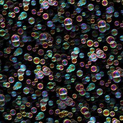 Soap Bubbles Black Background Tileable Repeating Pattern