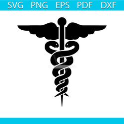 Caduceus svg free, medical svg, nurse svg, digital download, silhouette cameo, shirt design, symbol svg, free vector fil