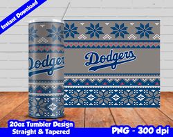 Dodgers Tumbler Design PNG, 20oz Skinny Tumbler Sublimation Template, Dodgers Tumbler Straight and Tapered Design,