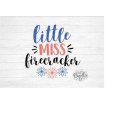 Instant SVG/DXF/PNG Little Miss Firecracker, baby 4th of july, usa svg, america svg, baby shirt, U.S.A. svg, independenc