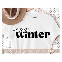 Cozy Winter Svg, Cozy Season Svg, Retro Winter Shirt Svg,Png,Eps,Dxf,Pdf, Christmas Holiday Cricut-Cut-Cutting File Vect